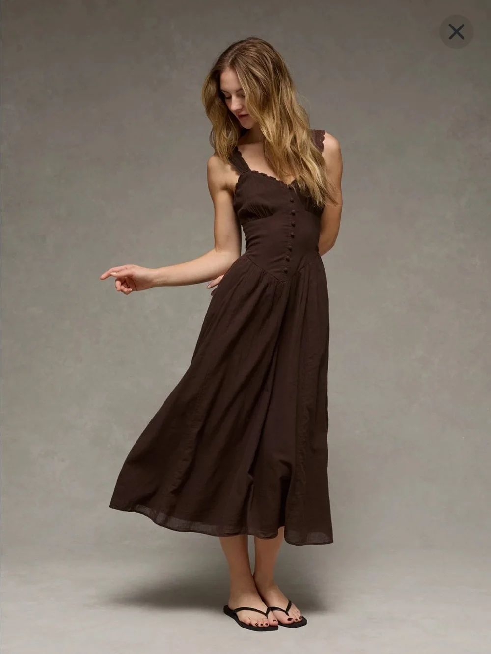 AE Sweetheart Corset Midi Dress NWT - Picture 2 of 12